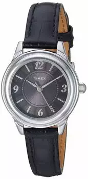 Часы Timex TW2R86300 с черным крокодиловым принтом и кожаным ремешком для женщин