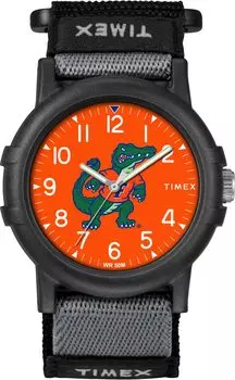 Часы Timex Uni College Recruit 38 мм – Tennessee Volunteers, черный тканевый ремешок, Florida Gators, современные
