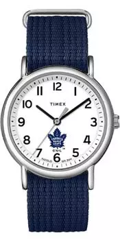 Часы Timex Uni Weekender 38 мм - однослойный ремешок Toronto Maple Leaf, синий