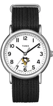 Часы Timex Uni Weekender 38 мм - Pittsburgh Penguins, однослойный ремешок, черный