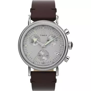 часы Timex Waterbury TW2W20800 Кварцевые 3 ATM водонепроницаемые минеральное стекло серебристый циферблат нержавеющая сталь [TIMEX] Мужские [предмет] серебряный
