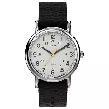 Часы Timex Women s Weekender 31 мм – корпус серебристого тона, белый циферблат, черный тканевый ремешок, черный/серебристый/белый цвет. , современное