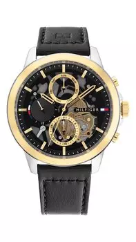 Часы Tommy Hilfiger Analogue Multifunction Quartz 1710474 Black [Movado Group] Мужские