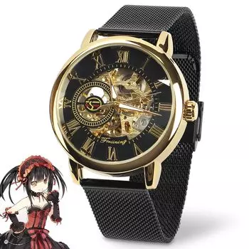 Часы Topsky механические римские цифры Kurumi Tokisaki Tokichi Tei косплей часы скелетон часы мужские женские (ТИП-C)