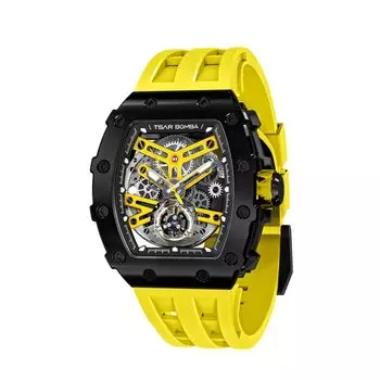 Часы TSAR BOMBA 5ATM водонепроницаемые роскошные часы Jag Type Electric Meter Business из нержавеющей стали спортивные роскошные модные повседневные часы Barrel Black and Barrel