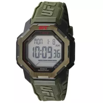 Часы UFC Knockout Digital Quartz 10 ATM Water Resistant Acrylic TW2V88300 Green [TIMEX] 49.5mm Mens [Товар] чёрный