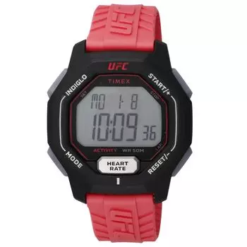 Часы UFC Spark Digital Quartz 50M Waterproof Acrylic 46mm TW2V84000 Red [TIMEX] Мужские [Товар] чёрный