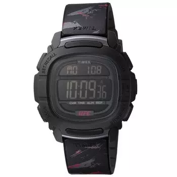 Часы UFC Timex Fight Week цифровые кварцевые 200 м водонепроницаемые акриловые TW2V85200 черные [TIMEX] 48,5 мм мужские [Товар] чёрный