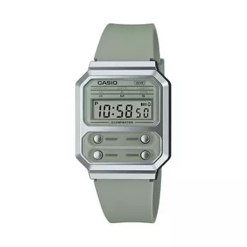 Часы унисекс Casio F100 TRIBUTE – ЗЕЛЕНЫЙ ШАЛФЕВЫЙ ( 40 мм)