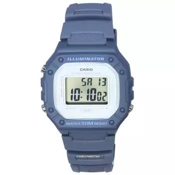 Часы унисекс Casio Youth Digital с серым циферблатом W-218HC-2A W218HC-2 серый
