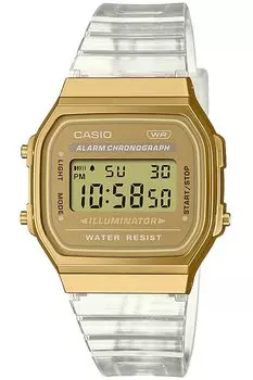 Часы унисекс для взрослых скелетон x золото [Casio] []A168XESG-9AJF