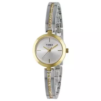Часы унисекс Timex Main Street TW2W96200 кварцевые ежедневные водонепроницаемые минеральное стекло серебристый циферблат латунь [TIMEX] [Товар] серебряный