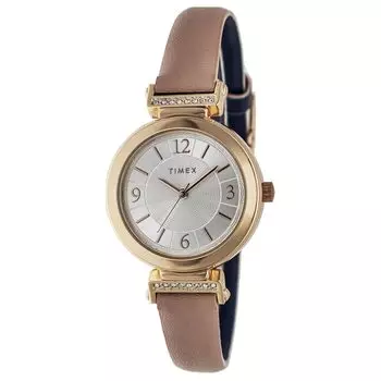 Часы унисекс Timex Main Street TW2W96300 кварцевые ежедневные водонепроницаемые минеральное стекло серебристый циферблат латунь [TIMEX] [Товар] серебряный