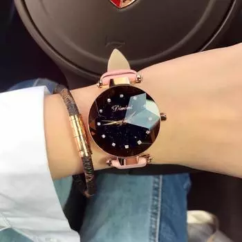 Часы универсальны и изысканны. Модные часы со стразами. Кварцевые часы. Часы Starry Sky. Женские часы Ins.