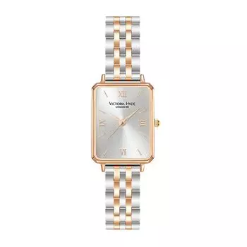 Часы VICTORIA HYDE Square, простые японские кварцевые часы со стальным ремешком, подарок для женщин (Серебро 2)