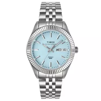 Часы WATERBURY LEGACY Japan Limited 36MM Waterbury Legacy TW2V66500 Silver [Timex] синий
