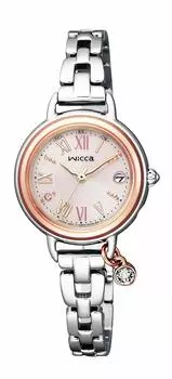 Часы Wicca Bracelet Line Diamond Solar Tech Radio Watch Silver [Citizen] #Tokimeku KL0-537-91 женские розовый