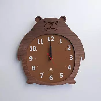 Часы Yamato Crafts Zoo настенные часы Bear Brown YK14-003-Bear Размер приблизительный. Ш28,5 Г2,5 В29,5 см коричневый