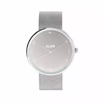 Часы Зеркало Зеркальная Поверхность Простые Стильные Серебряные KLON RH simply JOE 40 мм одинарные Женские Мужские (предмет ДЖО)