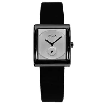 Часы ZOMO AROMA, кварцевые, швейцарский механизм, нержавеющая сталь, водонепроницаемые, черный ремешок из натуральной кожи, квадратные, уникальные, мужские, с несколькими стрелками серебряный