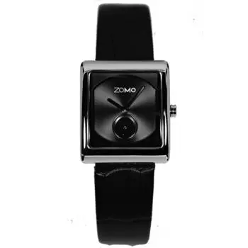 Часы ZOMO AROMA, кварцевые, швейцарский механизм, нержавеющая сталь, водонепроницаемые, черный ремешок из натуральной кожи, квадратные, уникальные, мужские, с несколькими стрелками чёрный
