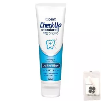 Check Up Standard 135 г Мягкая чистая мята 1450 частей на миллион В комплекте с оригинальным хлопковым набором [Набор 30]