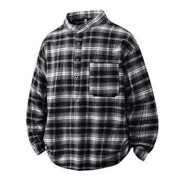 Checkered Shirt Men s Handsome Top Long Sleeved Shirt Business Shirt Men s Style XXXXL