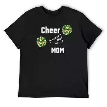 Cheer Mom зеленая желтая футболка винтажные футболки больших размеров быстросохнущая футболка с рисунком мужские футболки с рисунком S белый