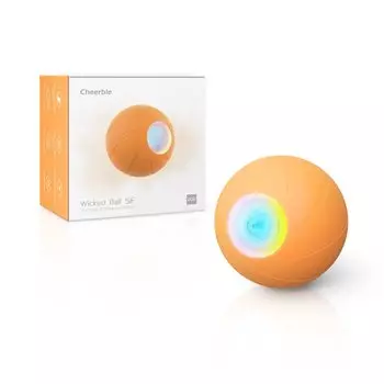 Cheerble Dog Автоматическая собака 3 режима Изготовлены из натурального постоянного тока Меры против отсутствия стресса Для маленького оранжевого мяча, игрушка, выбираемая, резина, 2,5 мм оранжевый