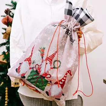 Cheerful And Festive Christmas Gift Bags With Three Unique Rudolf Forest Elders In Prints Adorable BlackWhite Gift Bag