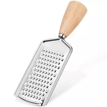 Cheese Grater Vegetable Peeler Stainless Steel Flat with Wood Handle Wooden Multi-functional Potato Kitchen Accessory