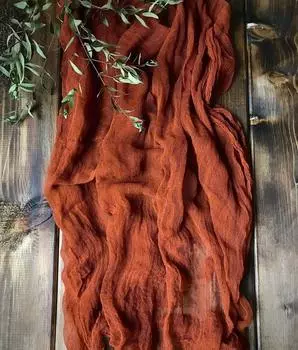 Сервировка стола из марли, марлевая дорожка для стола, полупрозрачная персонализированная ретро-бохо-столовая винтажная свадебная декоративная скатерть для ужина 90x180cm
