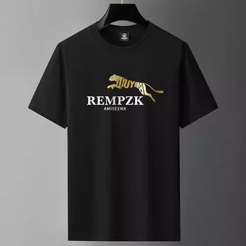 Cheetah M-6XL Мужская футболка из чистого хлопка с короткими рукавами и круглым вырезом для мальчиков M