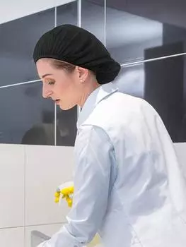 Chef Hat Kitchen Cooking Chef Hat Adjustable Size Anti-Turn Reusable Washable Mesh Puffy Hat