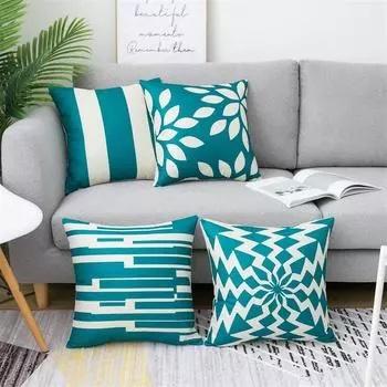 Чехлы Декоративные мягкие чехлы Чехлы для подушек для дома синий