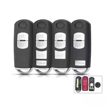 Чехлы для автомобильных ключей Mazda CX-3 Axela CX-5 Atenza, чехол для смарт-ключа с 3 кнопками