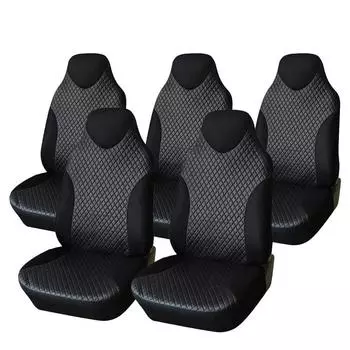 Чехлы для автомобильных сидений из искусственной кожи, универсальные чехлы для сидений с высокой спинкой, черные, 2/5 шт./комплект, украшение для салона автомобиля