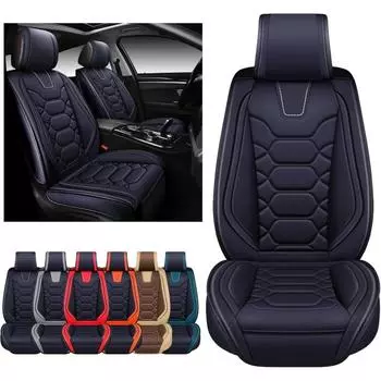 Чехлы для автомобильных сидений из США, водонепроницаемые чехлы из искусственной кожи премиум-класса, универсальные аксессуары, подходят для внедорожников, грузовиков, седанов, автомобилей, автомобилей 1pcs