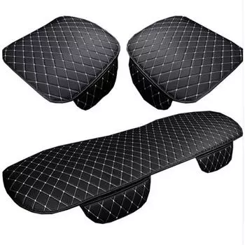 Чехлы для автомобильных сидений Подушка для автомобиля PU Кожа Универсальные автомобильные аксессуары для салона Четырехсезонный защитный комплект Коврик для стула Автомобильный стиль