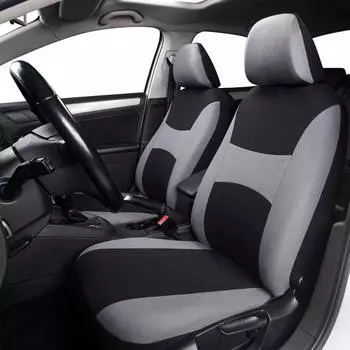 Чехлы для автомобильных сидений, полный комплект, передняя раздельная задняя скамья для автомобиля, универсальная ткань, внедорожник, седан, фургон, автомобильный салон, защитные чехлы для сидений чёрный
