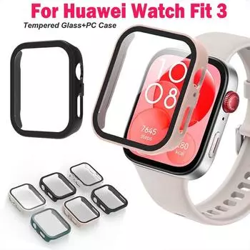 Чехлы для часов для Huawei Watch Fit 3, универсальная защита экрана, жесткий чехол-бампер для ПК, чехол для часов Huawei Watch Fit3 For Huawei Watch Fit 3 прозрачный