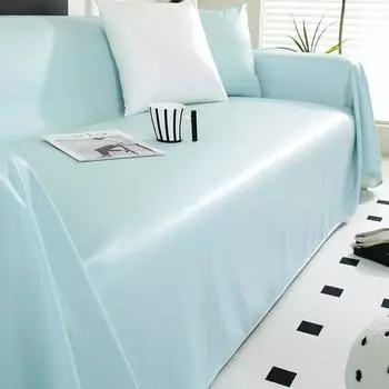 Чехлы для дивана из ПУ кожи 100% водонепроницаемые для домашних животных детей барьер от мочи кресло протектор для сиденья универсальное диванное полотенце накидка на диван 180x130cm 1pc светло-синий