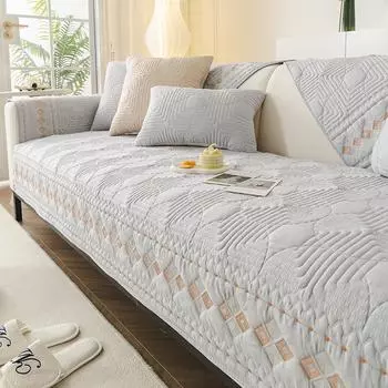 Чехлы для диванных ковриков из синели в богемном стиле для гостиной, Нескользящие универсальные чехлы для диванных подушек, чехлы для домашних животных, L-образная защита для дивана 70x70