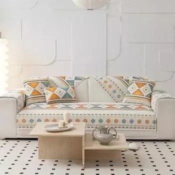 Чехлы для диванных ковриков в богемном стиле для гостиной, синельные Нескользящие универсальные чехлы для диванных подушек, защита для домашних животных, детский диван, домашний декор 70x70