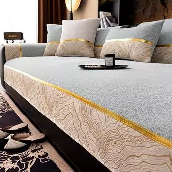 Чехлы для диванных подушек, чехлы для диванов в гостиную, нескользящие, подлокотники, подушки для дивана, универсальные пружинные чехлы из шенилла в стиле пэчворк 70X70