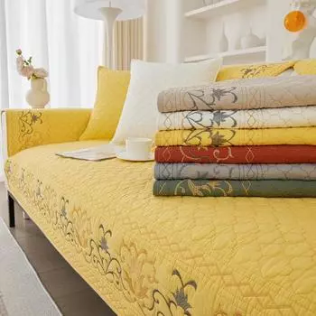 Чехлы для диванных подушек Four Seasons из чистого хлопка с защитой от царапин Простые нескользящие универсальные хлопковые подушки для сидений Современный чехол для дивана ткань 70*70cm