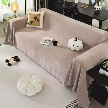 Чехлы для диванных подушек из шенилла с рваными краями и кисточками, предотвращающими появление царапин у кошек L зелёный