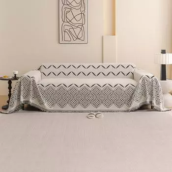 Чехлы для диванных подушек из синели, цельный тканевый чехол для дивана, полотенце, новинка 2024 года, универсальный чехол для подушки на четыре сезона, одеяло 180*130cm серый