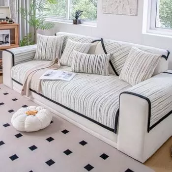Чехлы для диванных подушек Line, чехлы для диванов, нескользящие чехлы для подлокотников и спинок, универсальные чехлы для диванов из синели 70X70cm 1pc