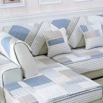 Чехлы для диванов из хлопка, экологически чистый чехол для дивана с узором в клетку, чехол для дивана, четыре сезона, украшение для дома и свадьбы, 1 шт. Cushion cover 1pcs